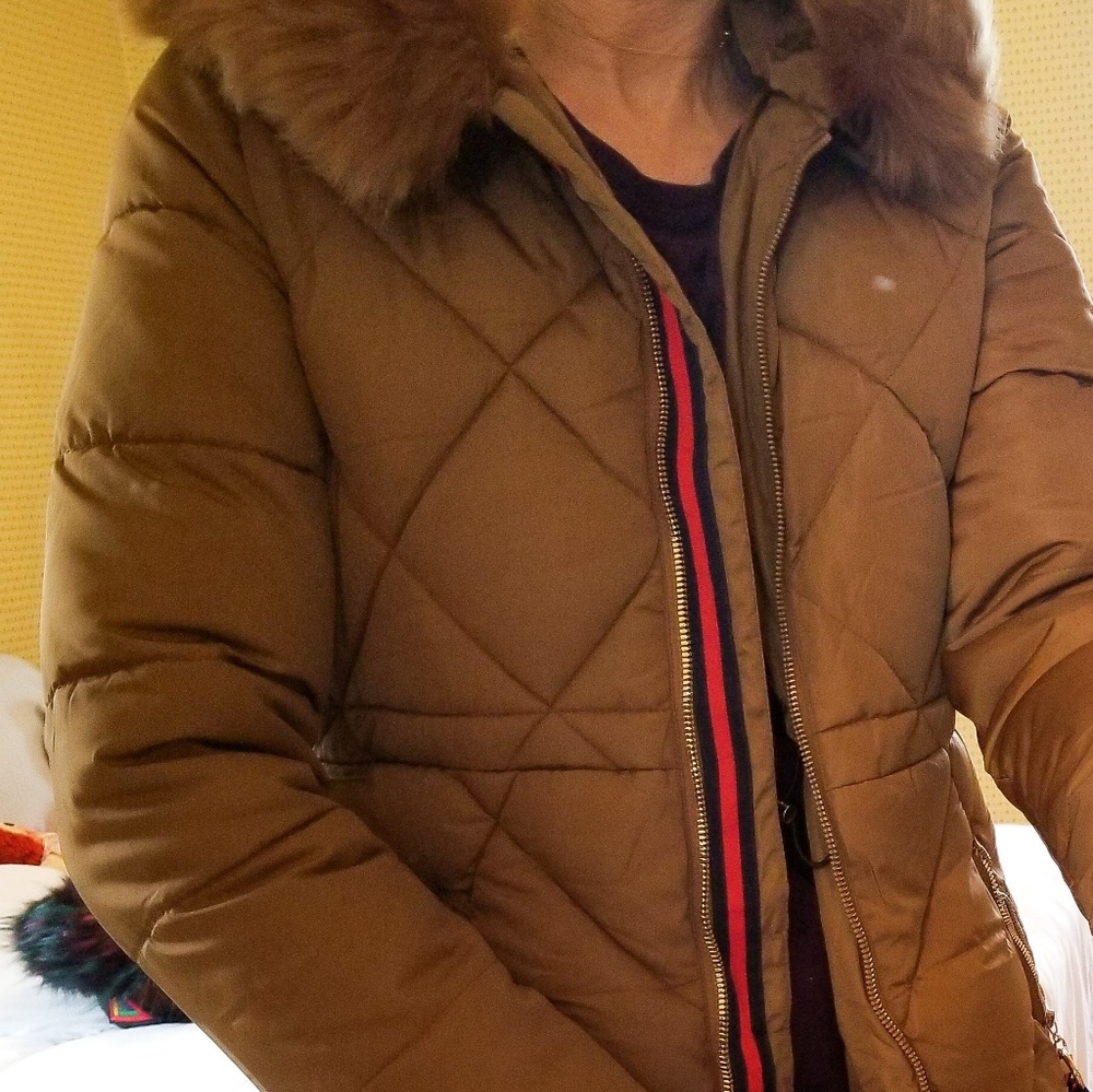 Chestnut Brown Puffy Coat
